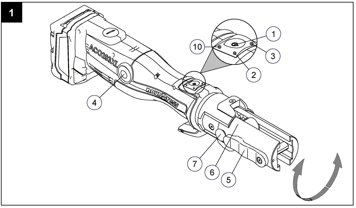 novopress ACO203XL Concrete Nailer With Gas Cartridge - Fig 1