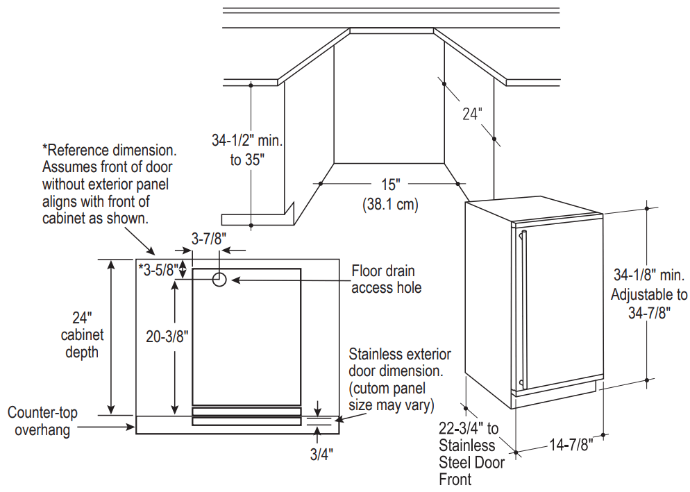 GE APPLIANCES UCC15NP 15 Inch Ice Maker - fig 3