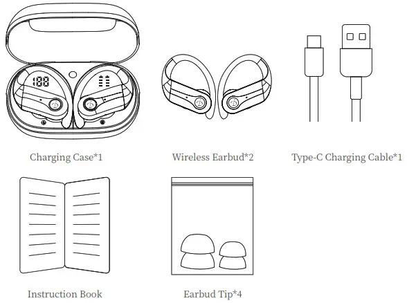 DOBOPO A21 True Wireless Stereo Earphones - Table of Product Contents