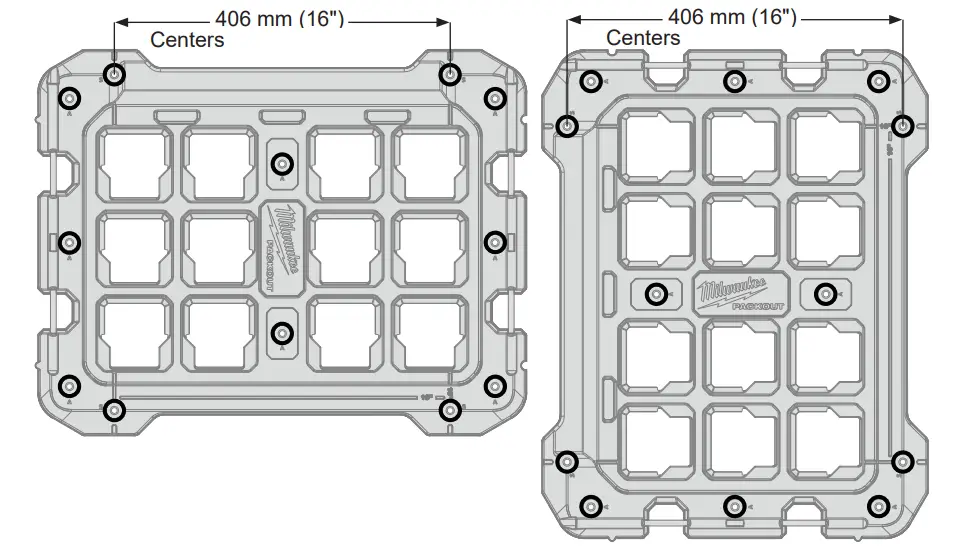 Milwaukee 48-22-8485 Packout Wall And Floor Mounting Plate User Manual