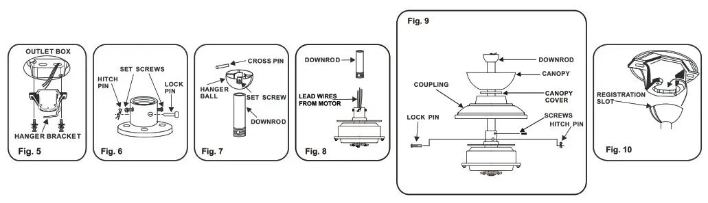 minkaAire Timber LED Ceiling Fan - HANGING THE FAN