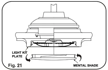 minkaAire Timber LED Ceiling Fan - INSTALLING THE METALSHADE