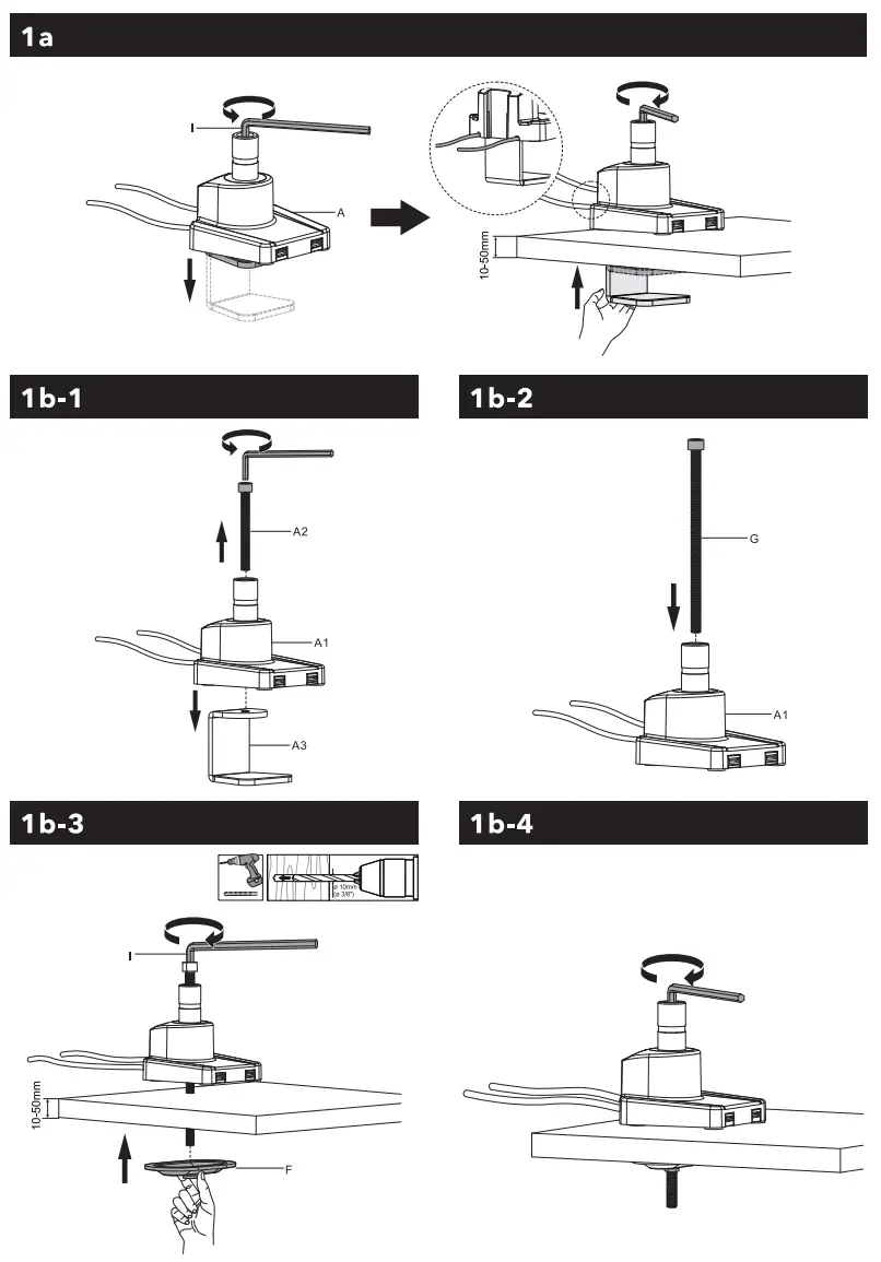AlzaErgo APW-EGARS65BU ErgoArm S65B Essential USB Monitor Arm - Figure 1