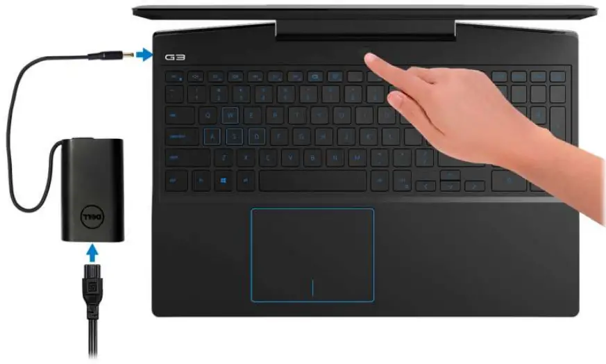 DELL G3 15 3500 Gaming Laptop - Connect the power