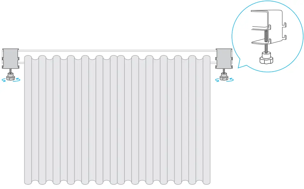 Install the C-shape brackets
