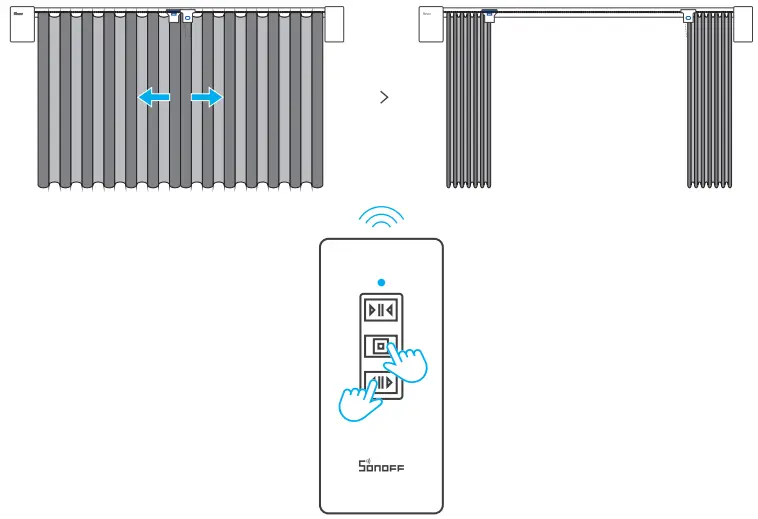 Set up the curtain opening