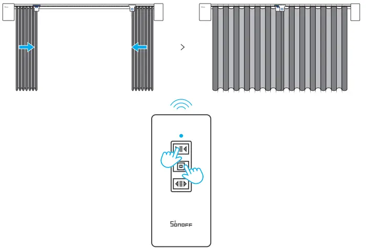Set up the curtain opening
