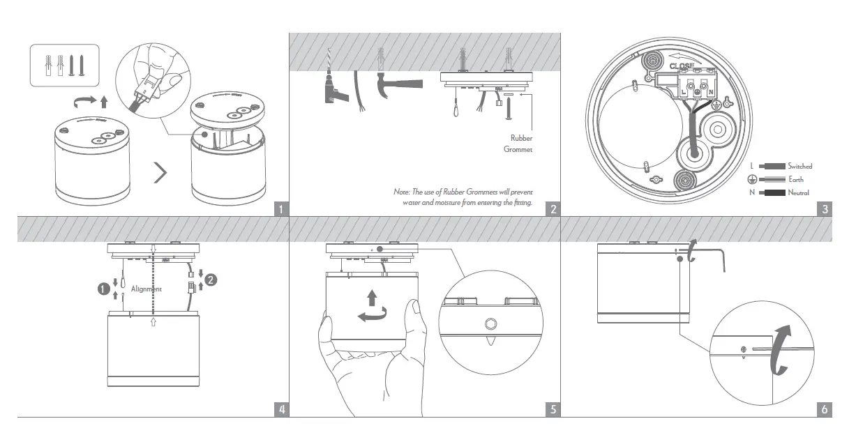 DOMUS NEO-PRO-13-SM Surface Mount Dimmable LED Tricolour Downlight 1