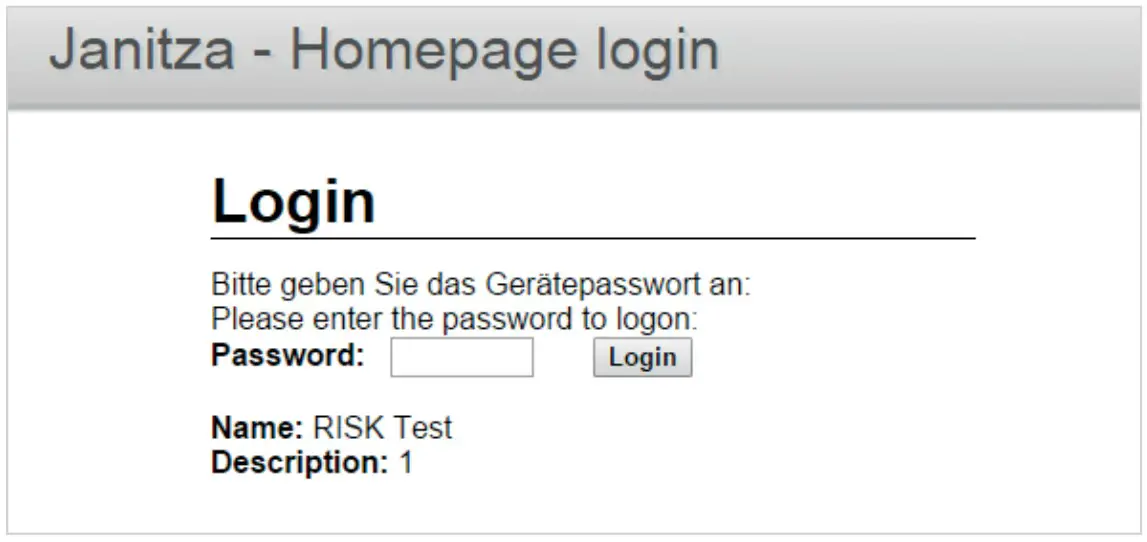 Homepage password