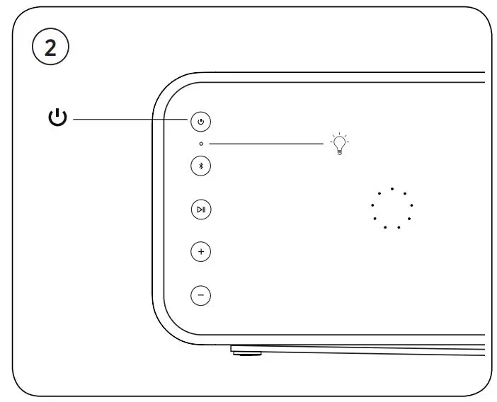 B O Beolit 20 Portable Speaker User Guide - Power On Off Button