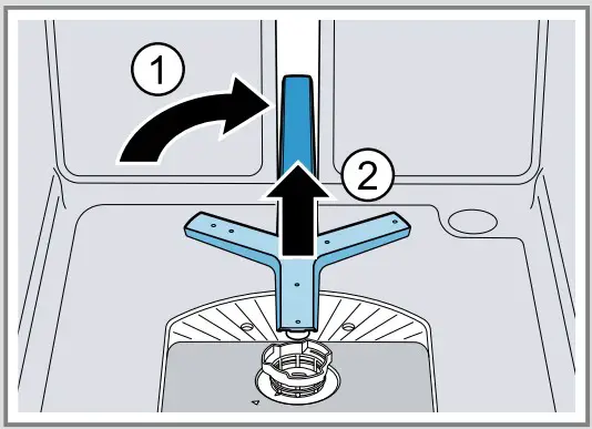 Cleaning the spray arms