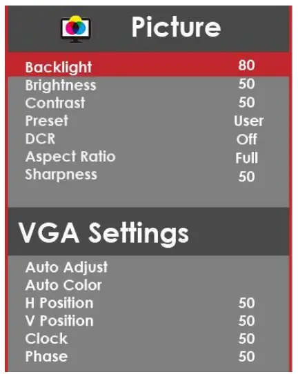 SCEPTRE E20 Display - figure 12