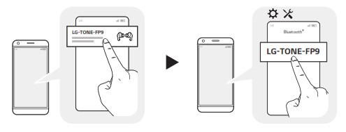 LG TONE-FP9 Wireless Bluetooth Earbuds - How to pair 2
