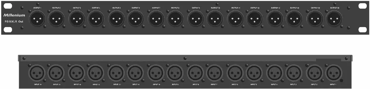 Thomann Millenium 16 Channel Patch Bay - - PB16 XLR Out connections