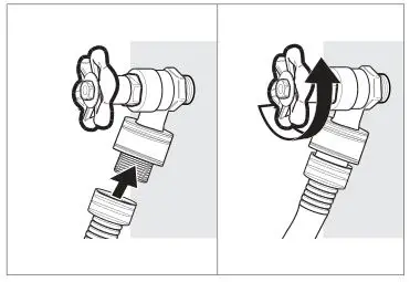 Karcher K1700, K1710 Electric Pressure Washer - Connect the garden hose to the cold water