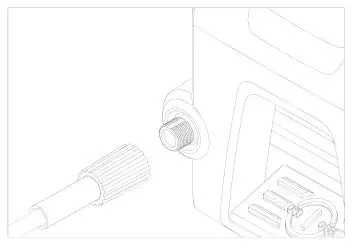 Karcher K1700, K1710 Electric Pressure Washer - Unthread and disconnect the high pressure hose