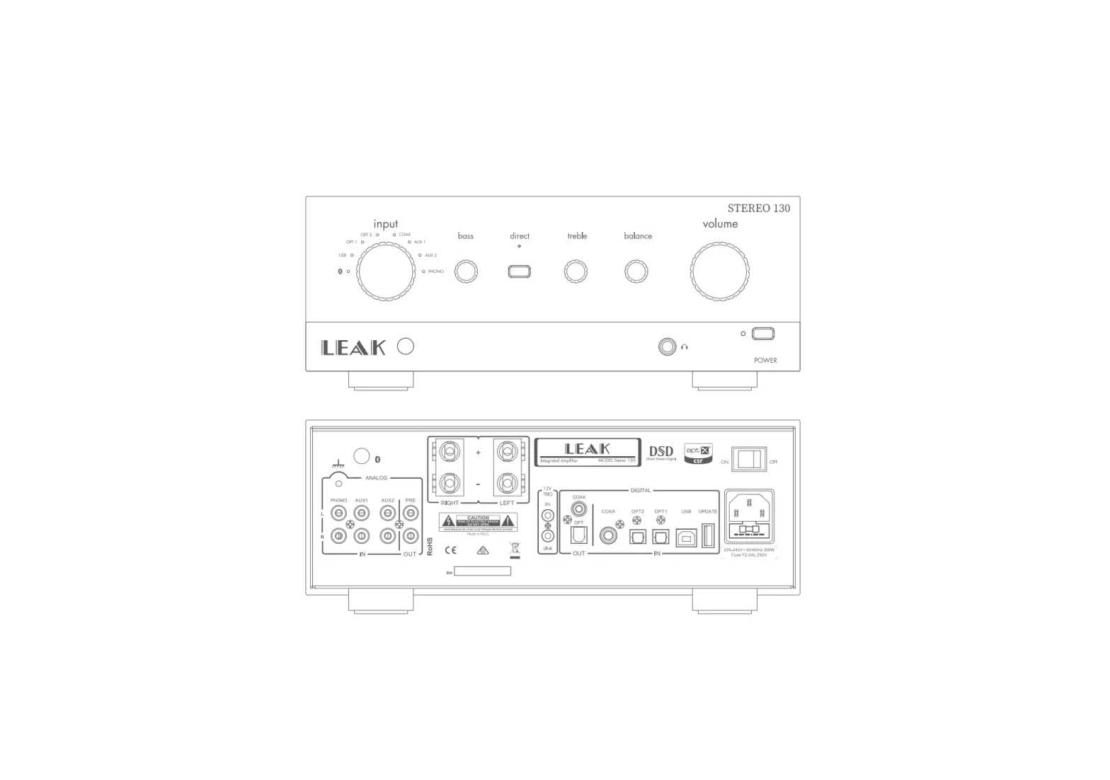 Leak Stereo 130 Integrated Amplifier User Manual