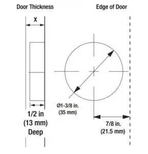 Diagram for Drilling Hinge Cup