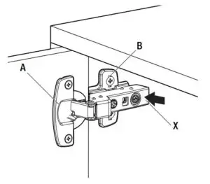 Installing the door to the cabinet