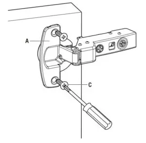 Installing the hinges to the door