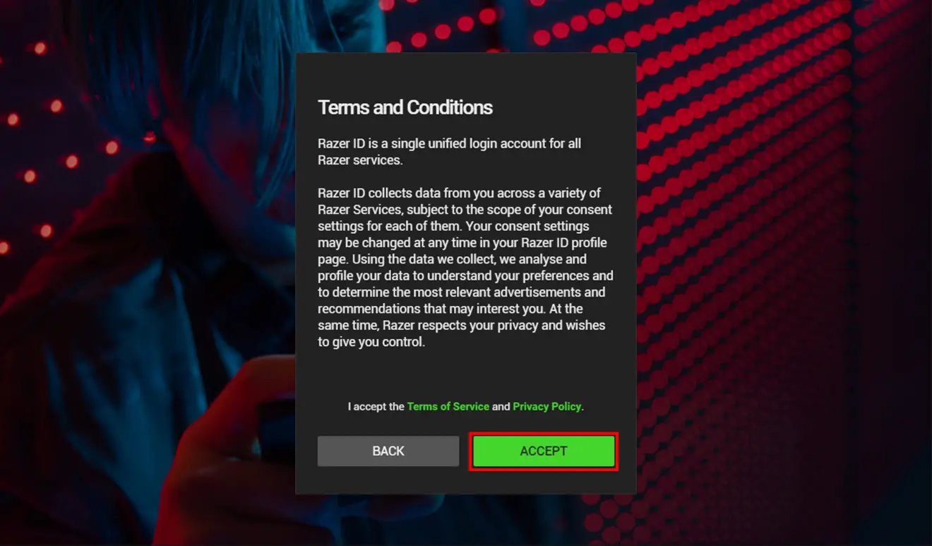 Create a Razer Synapse 2.0 account