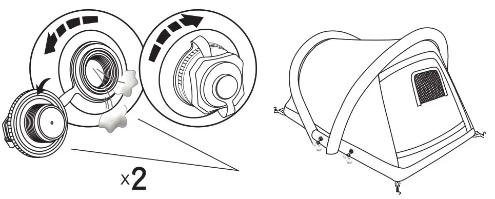 serenelife Air Tent Integrated Airbed - DEFLATE
