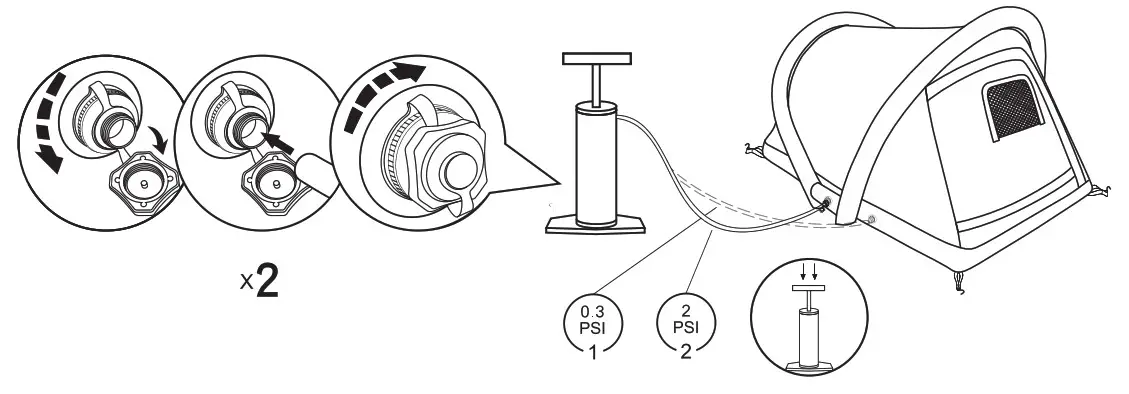 serenelife Air Tent Integrated Airbed - INFLATE