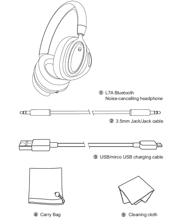 Lezun OT3400 ANC Wireless Headphones fig1