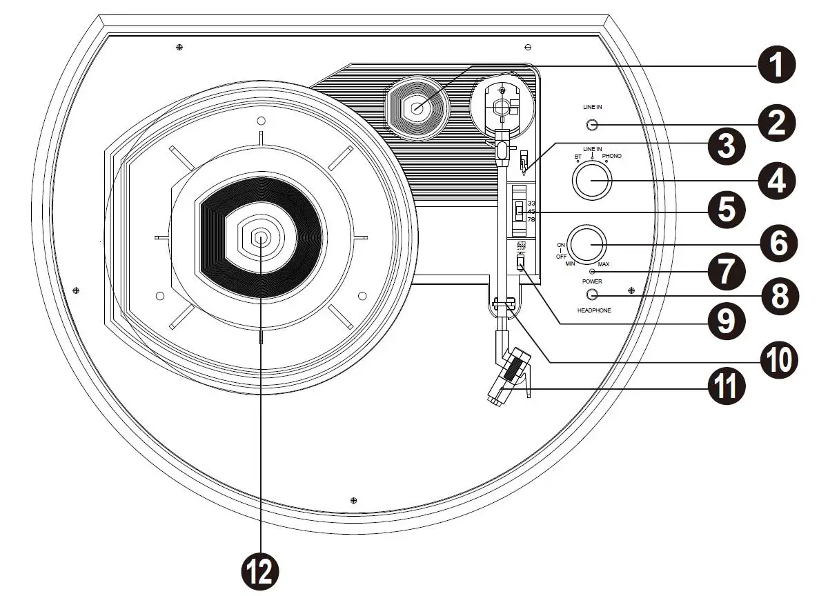 ClearClick VT30 Vintage Suitcase Turntable-5