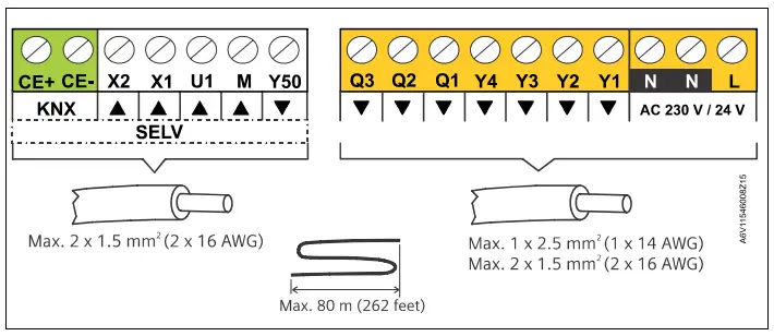 SIEMENS RDG200KN KNX Communicating Room Thermostat fig2