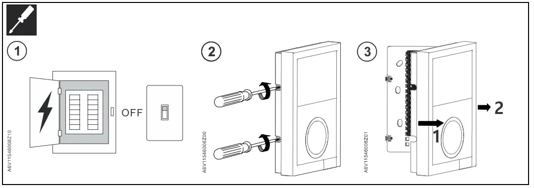 SIEMENS RDG200KN KNX Communicating Room Thermostat fig6