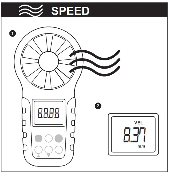 MASTECH MS6252A Digital Anemometer - fig 4