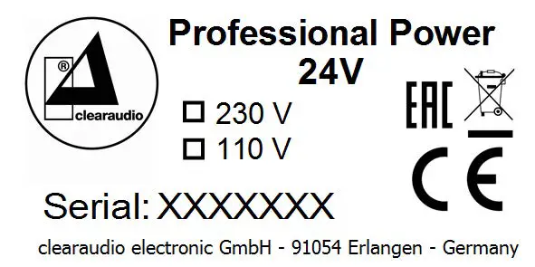 clearaudio Professional Power 24V Transformer Based DC Power Supply - Symbol