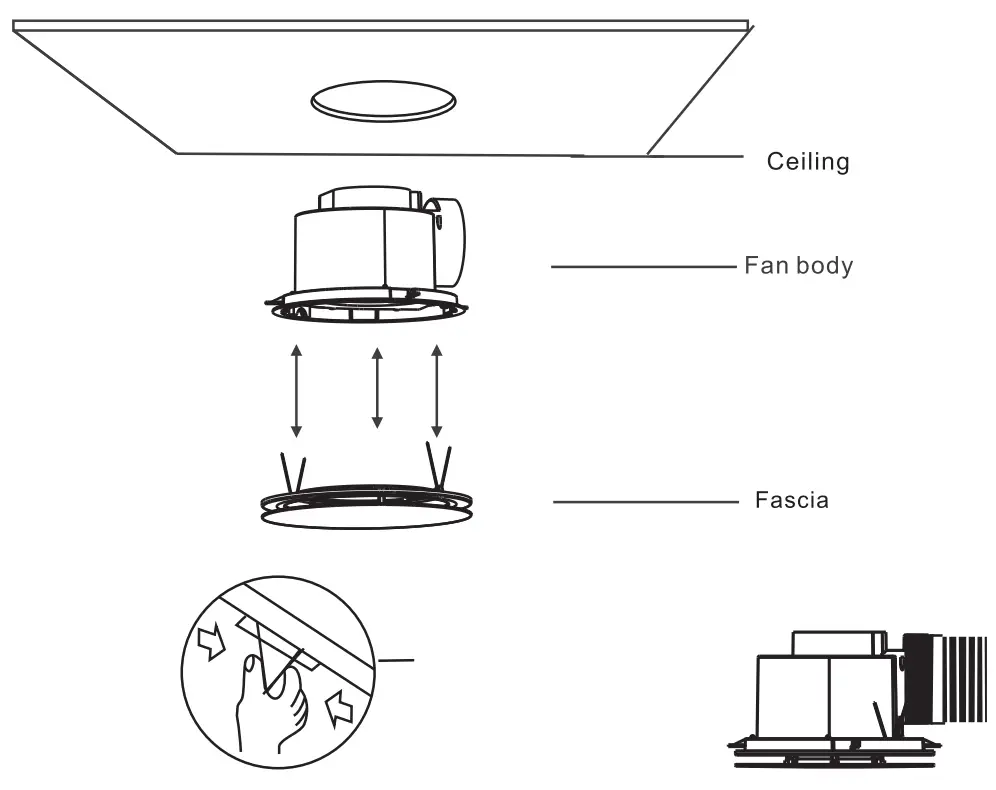 ventair PVPX Series Exhaust Fan - Dimensions 2