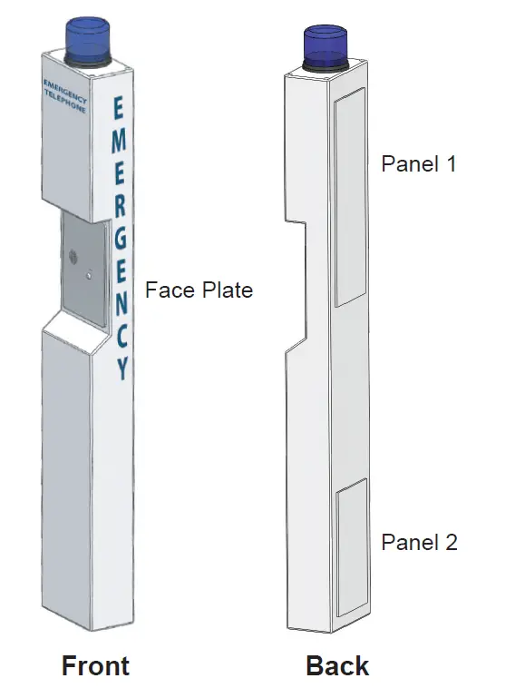 RATH 2100-PPL Landline 120v Emergency Pedestal Phone-1