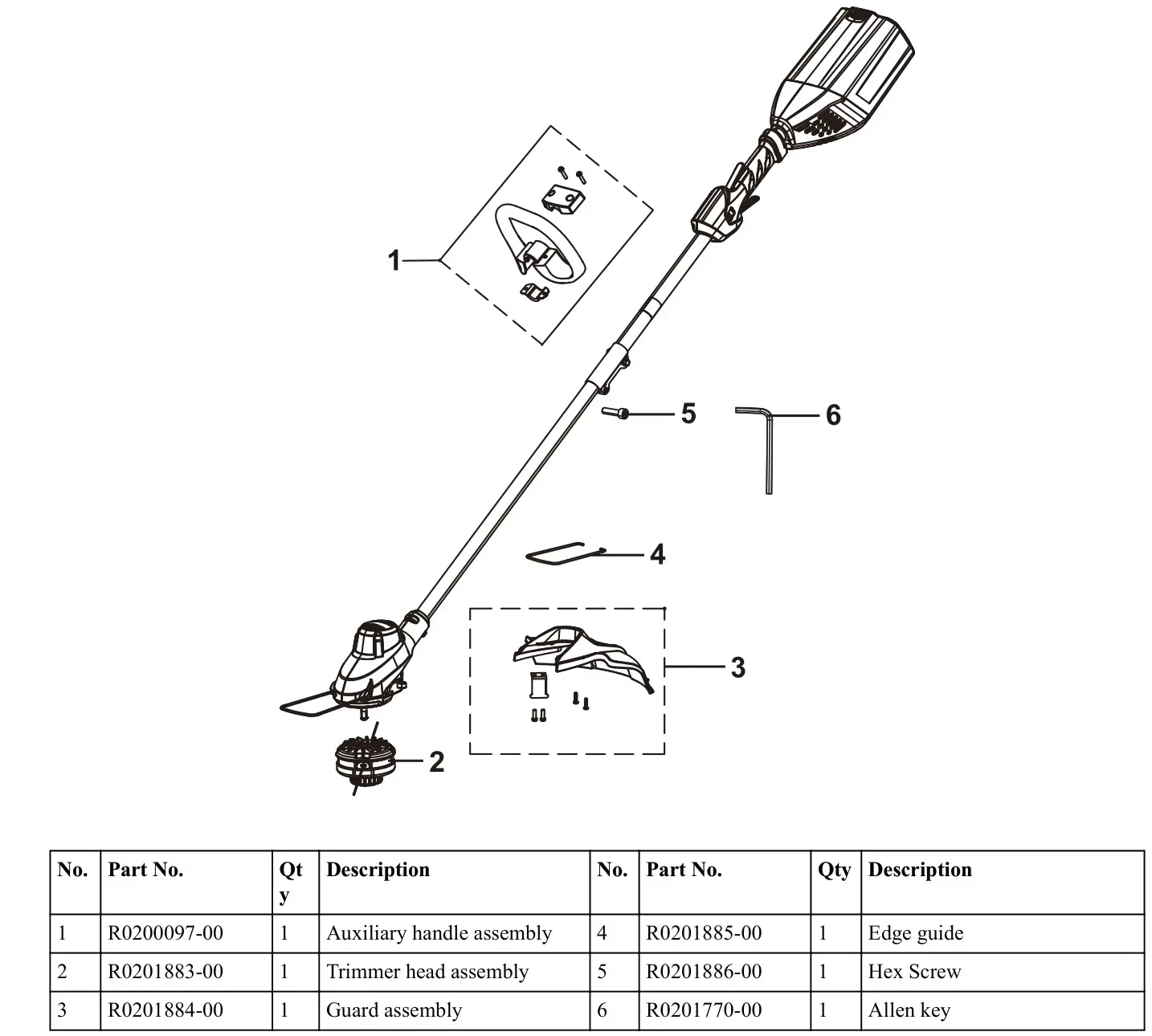 greenwork pro PS60L01 Battery Cordless Pole Saw - 15 REPLACEMENT PARTS