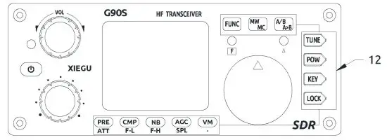 XIEGU G90S Amateur Radio Short Wave Transceiver - Main knob