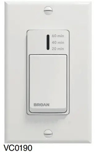BROAN VTTOUCHW Advance Touchscreen Control - Auxiliary Controls
