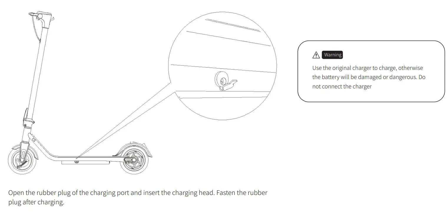 INMOTION A1F Series HY-I.A1F-SCVEN00037-US Electric Scooter User Manual - Connect the charger