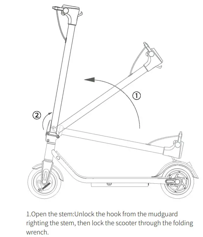 INMOTION A1F Series HY-I.A1F-SCVEN00037-US Electric Scooter User Manual - How to assemble