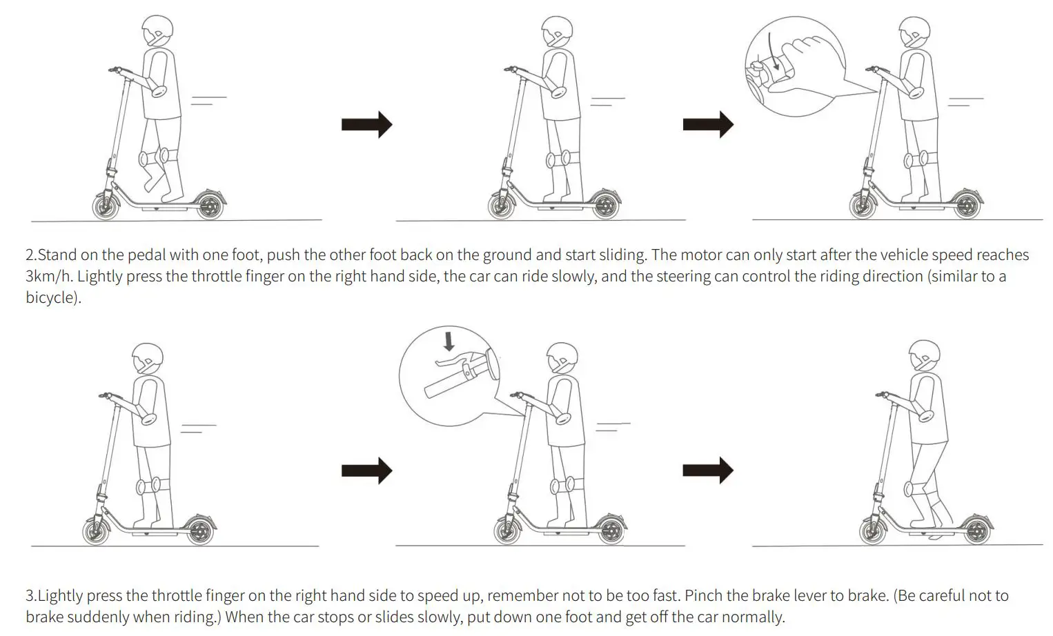 INMOTION A1F Series HY-I.A1F-SCVEN00037-US Electric Scooter User Manual - How to ride