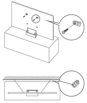 Preventing the TV from falling
