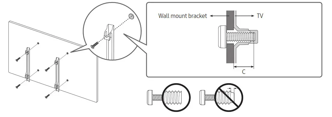 SAMSUNG QLED 8K - Refer to the installation manual included with the Samsung wall mount kit