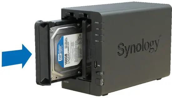 Synology DS218 DiskStation - Install Drives 5