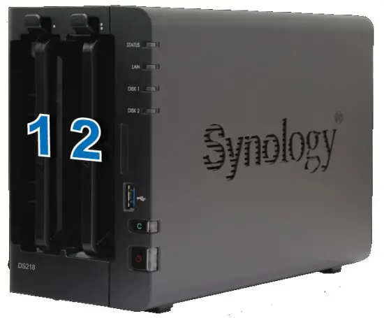 Synology DS218 DiskStation - Install Drives 6