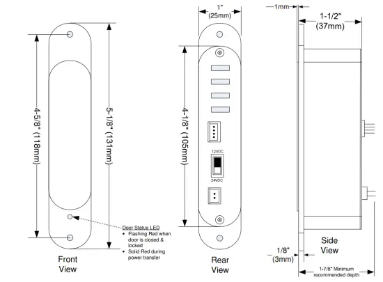 SDC WPT Series Wireless Power Transfer - DOOR SIDE