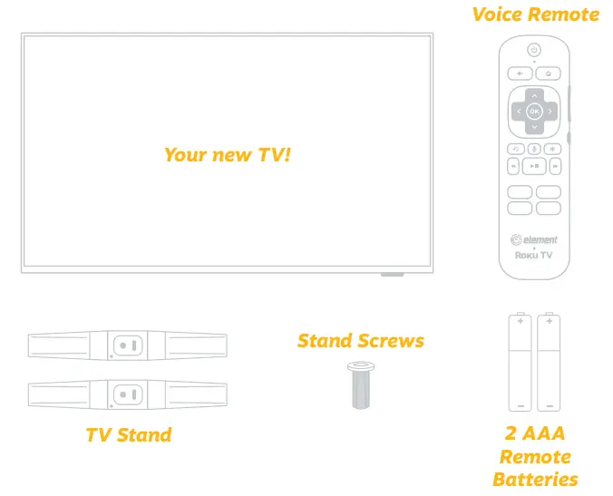 element 50 Inch 4K UHD HDR10 Roku TV - WHAT’S