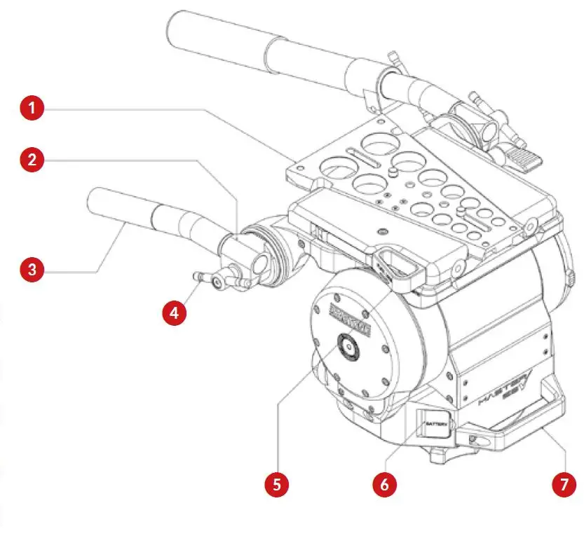 CARTONI Master 6S Flat Base Adapter and Pump FIG1