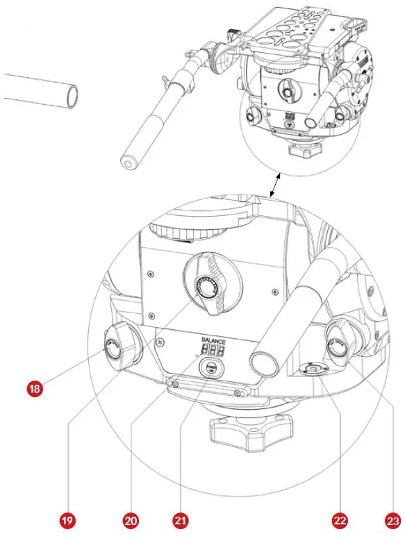 CARTONI Master 6S Flat Base Adapter and Pump FIG3