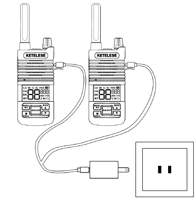 KETELESE T1 GMRS Two-Way Radio fig 5
